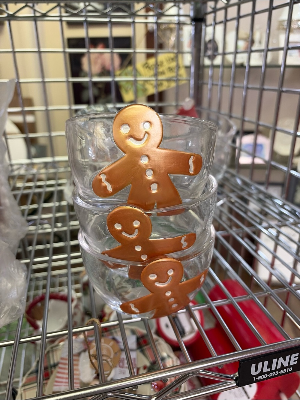 Mud Pie Clear Gingerbread Glass Bowl